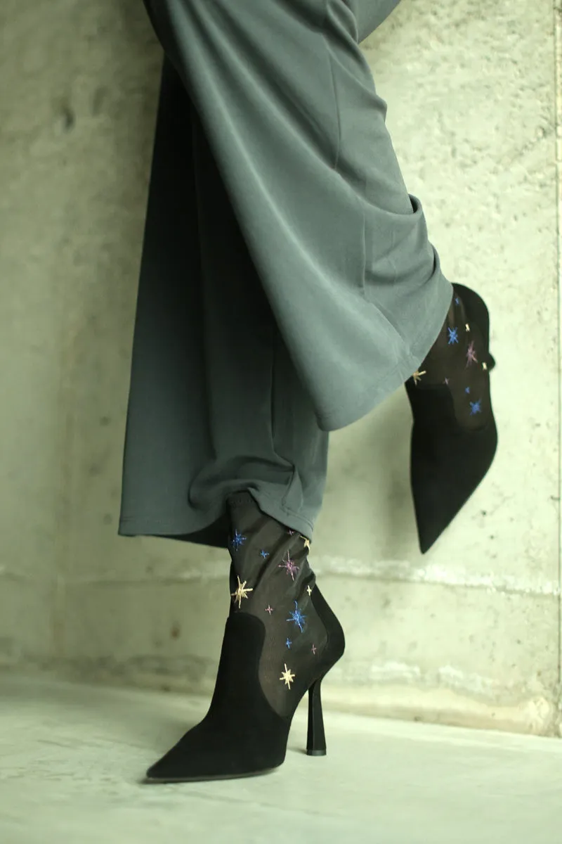 ANNA BOOT 95 IN BLACK SUEDE