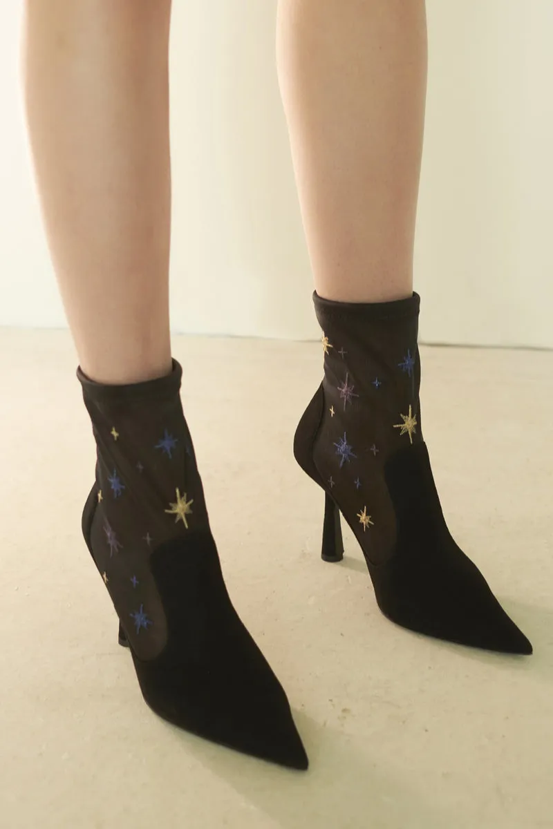 ANNA BOOT 95 IN BLACK SUEDE