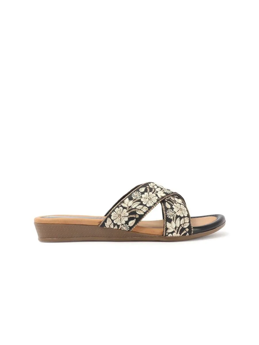 Anouk Women Embroidered Open Toe Flats