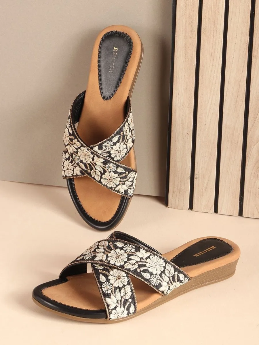 Anouk Women Embroidered Open Toe Flats