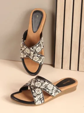Anouk Women Embroidered Open Toe Flats