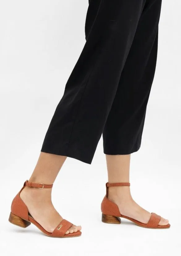 Chicago Strap Heels in Canela