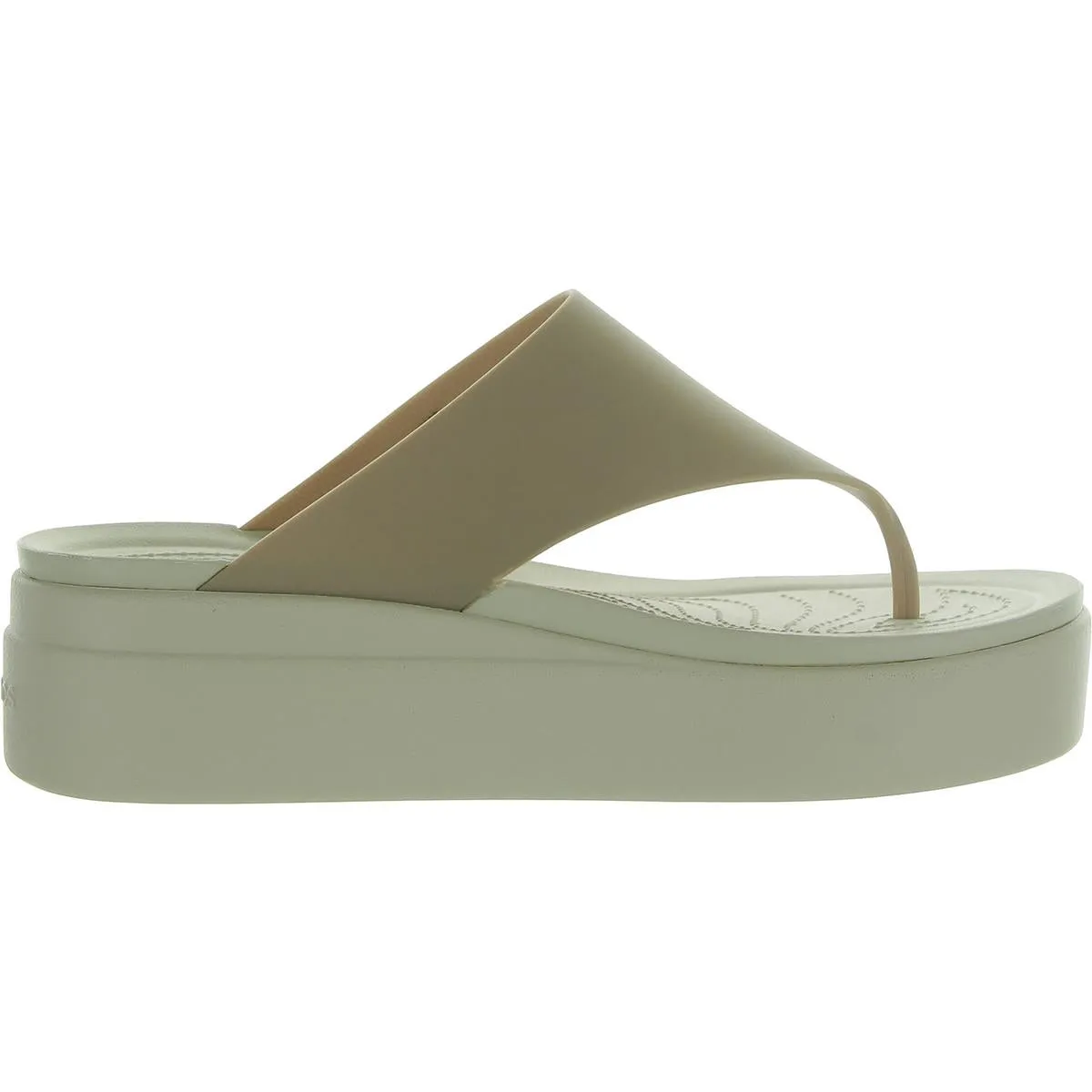 Crocs Womens BROOKLYN  Round toe Wedge Thong Sandals