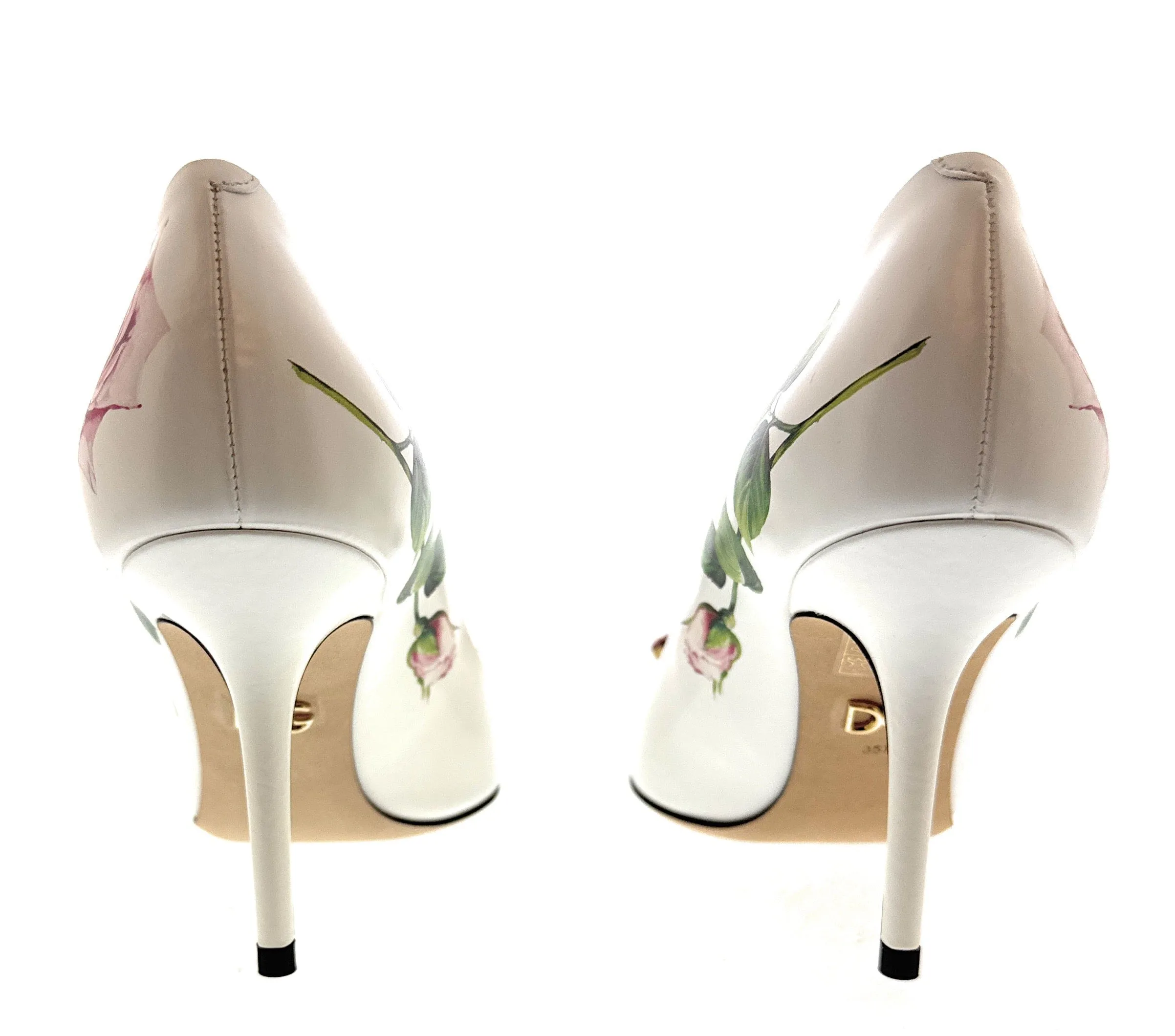 Dolce & Gabbana Pink/Cream Watercolor Floral Classic Pumps-EU35.5