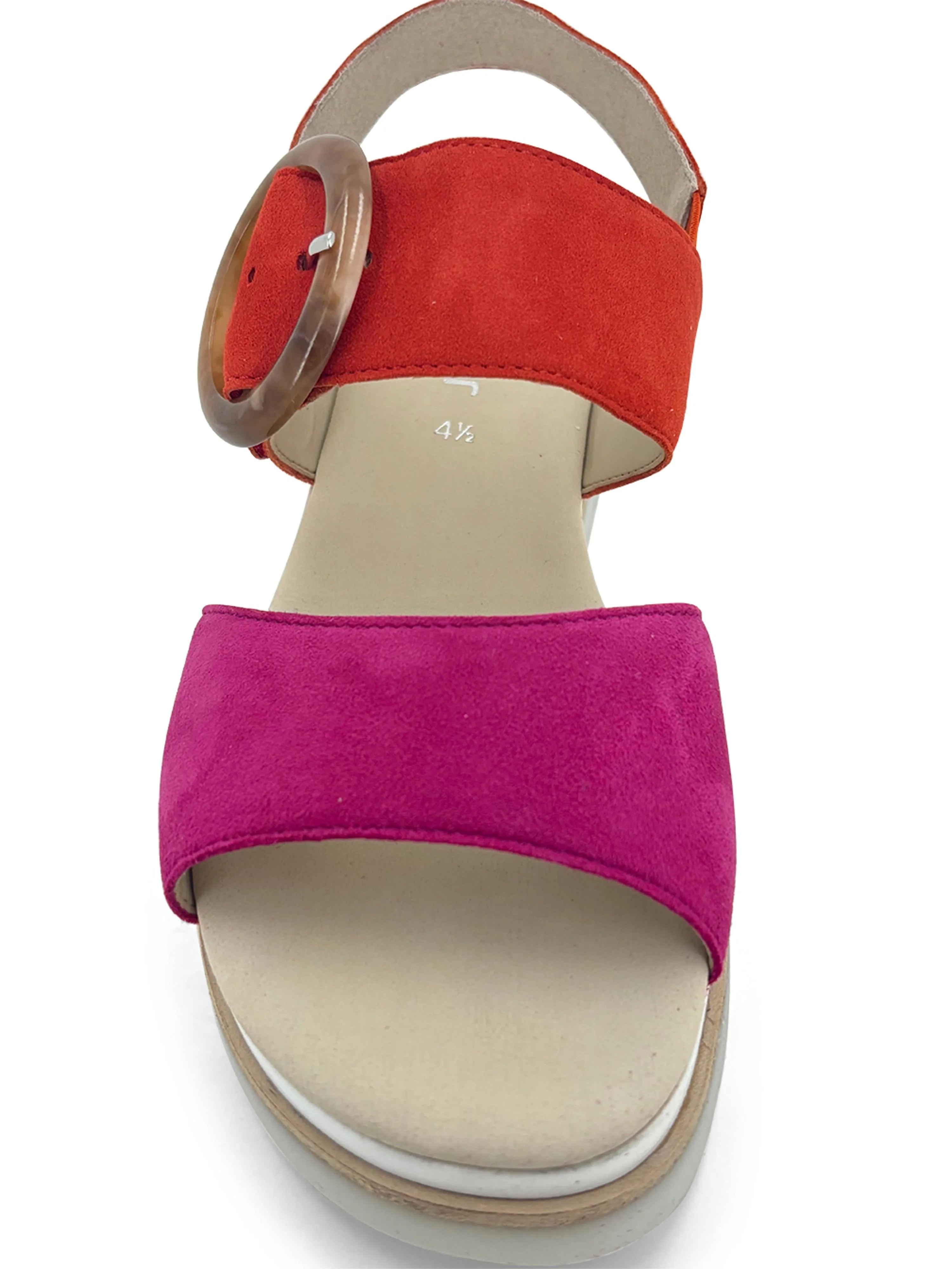 GABOR 24645 PLATFORM WEDGE PINK/PUMPKIN