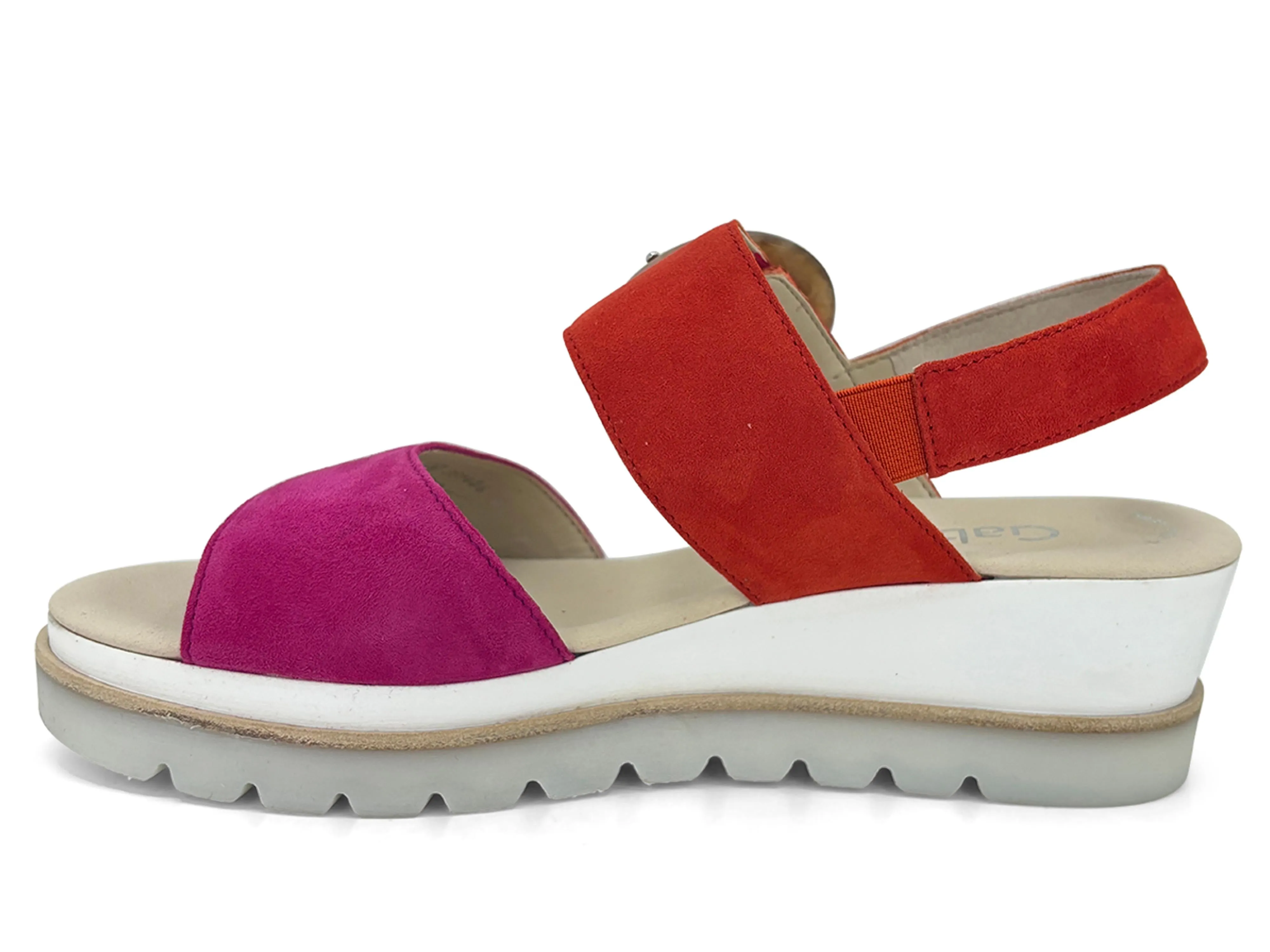 GABOR 24645 PLATFORM WEDGE PINK/PUMPKIN
