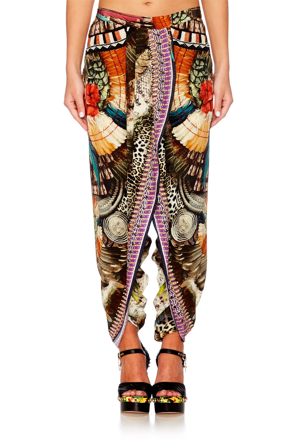 GATHERED WRAP FRONT TROUSER LIGHT MY FIRE