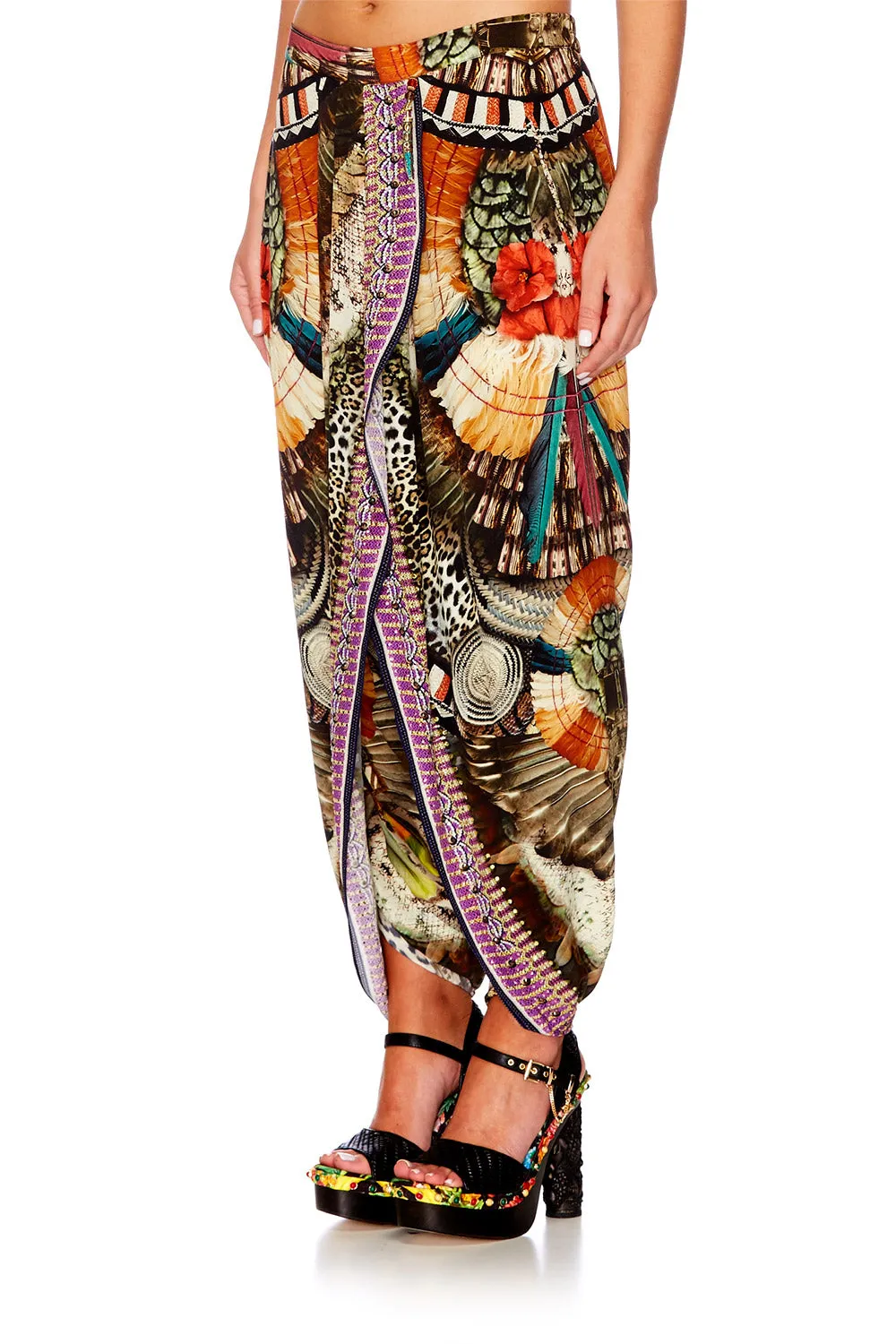 GATHERED WRAP FRONT TROUSER LIGHT MY FIRE