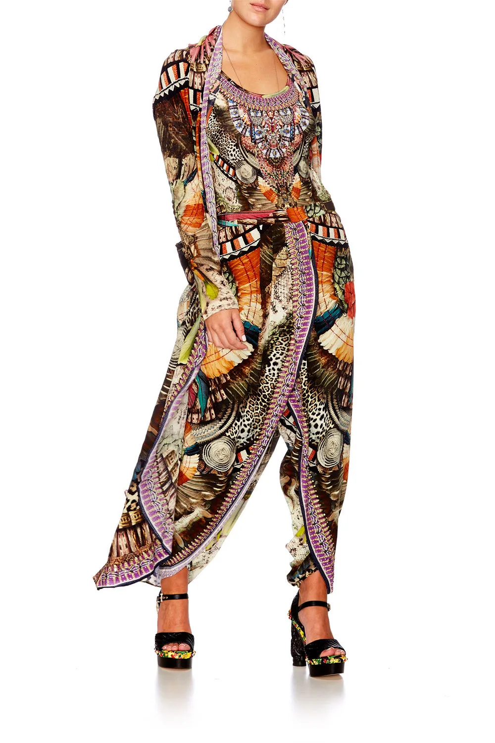 GATHERED WRAP FRONT TROUSER LIGHT MY FIRE
