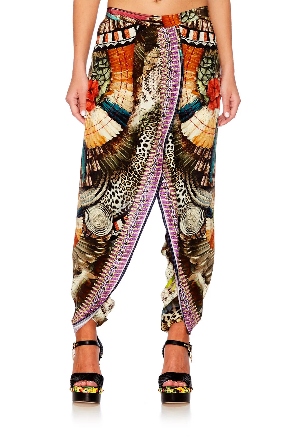 GATHERED WRAP FRONT TROUSER LIGHT MY FIRE