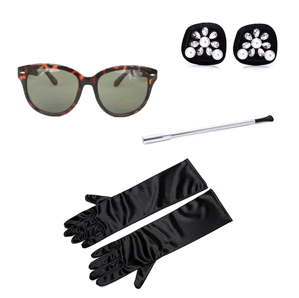 Holly Black Fringe Dress & Accessories Set Inspired By BAT