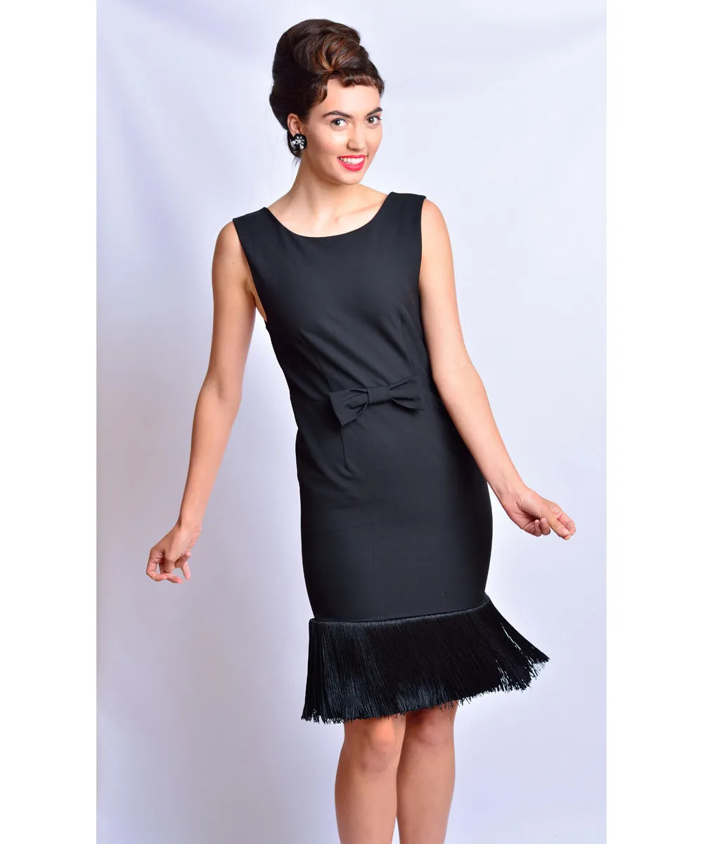 Holly Black Fringe Dress & Accessories Set Inspired By BAT