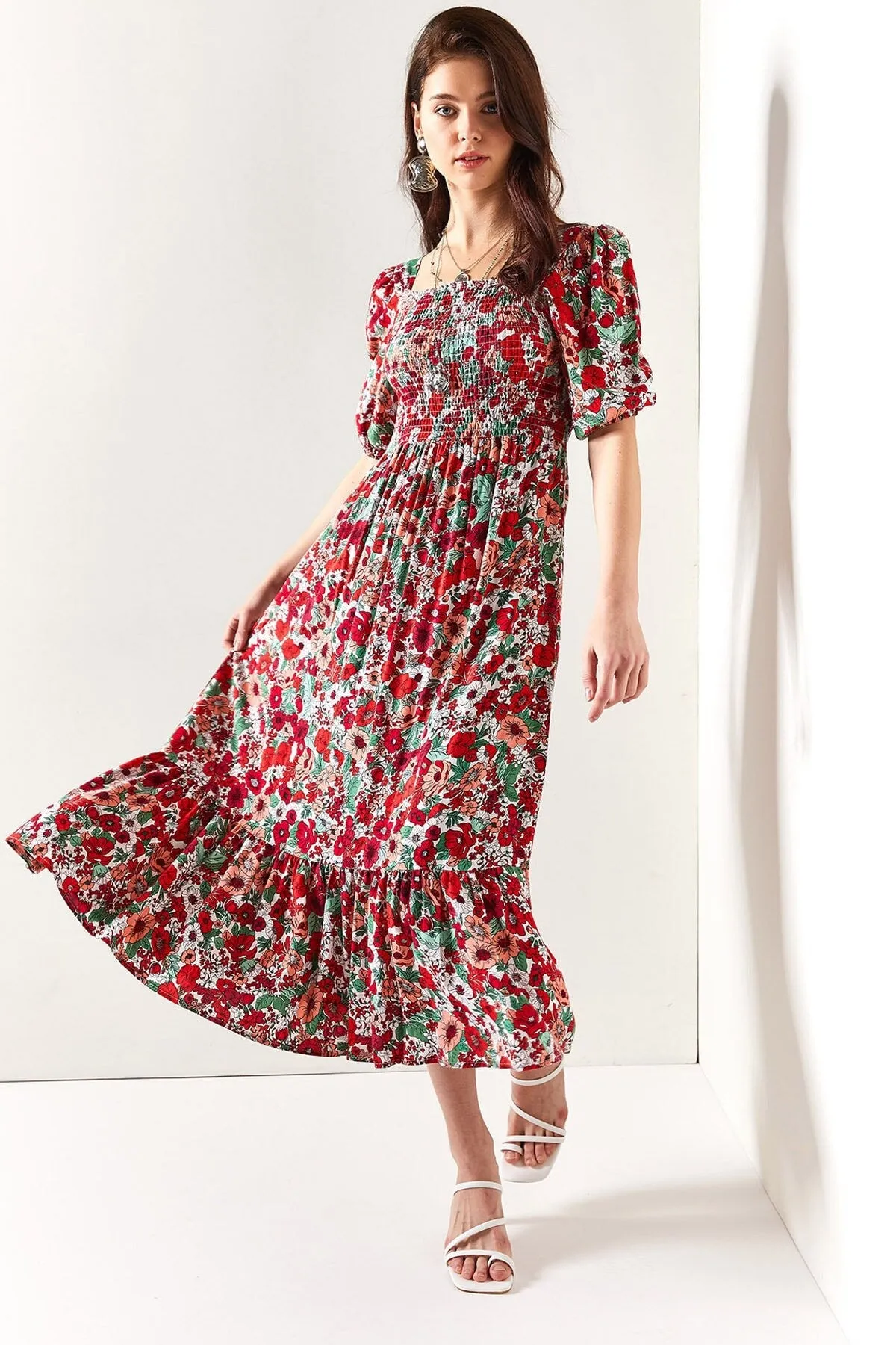 Loose Woven Viscose Dress With Floral Gippes, Bohemian Vibes Casual Summer Dress, Beachy Vibes, Party Dress,Boho Style Cute Dress 1