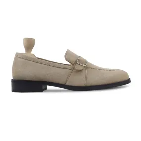 Mylie - Men's Beige Kid Suede Loafer
