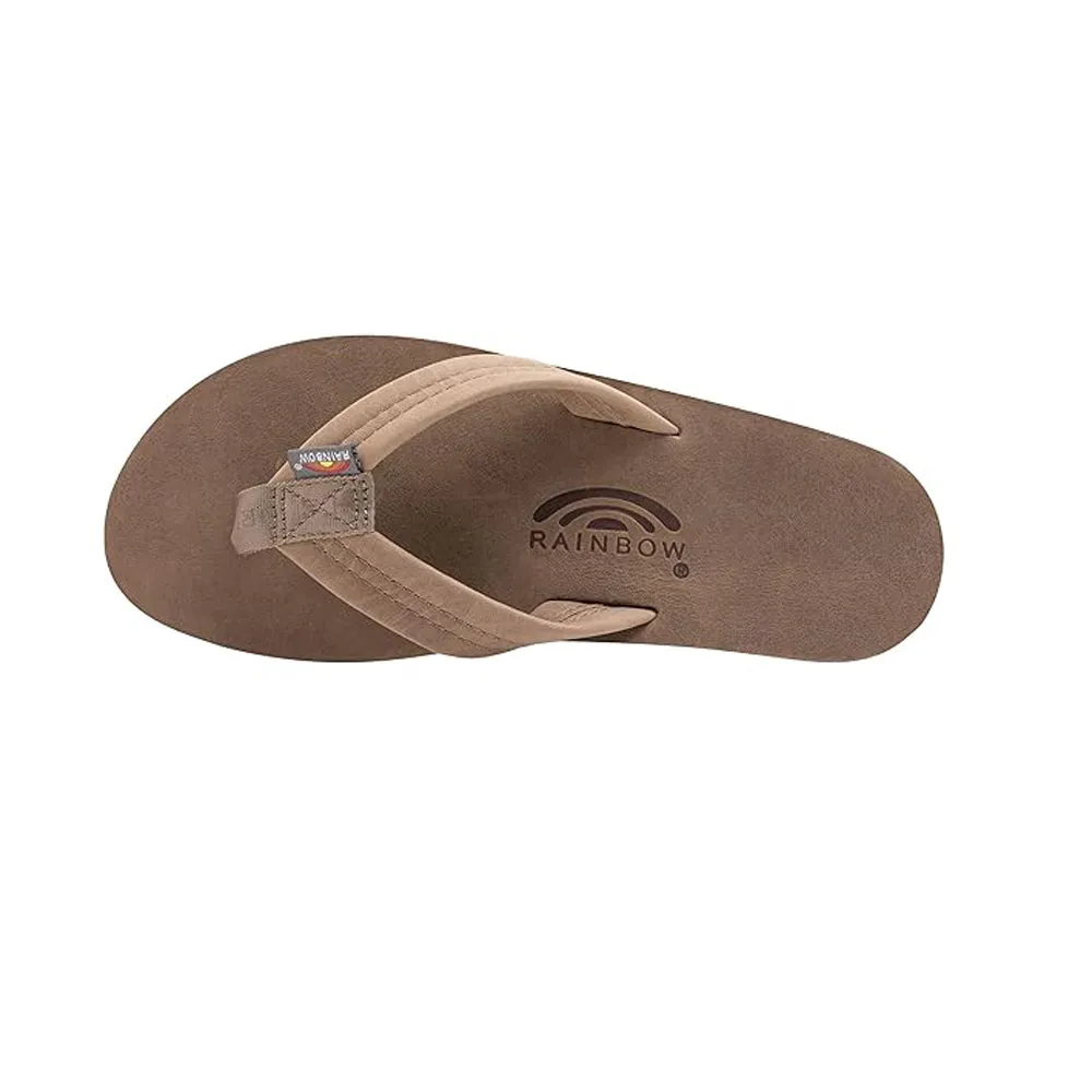 Rainbow Luxury Leather Single Layer Mens Sandal