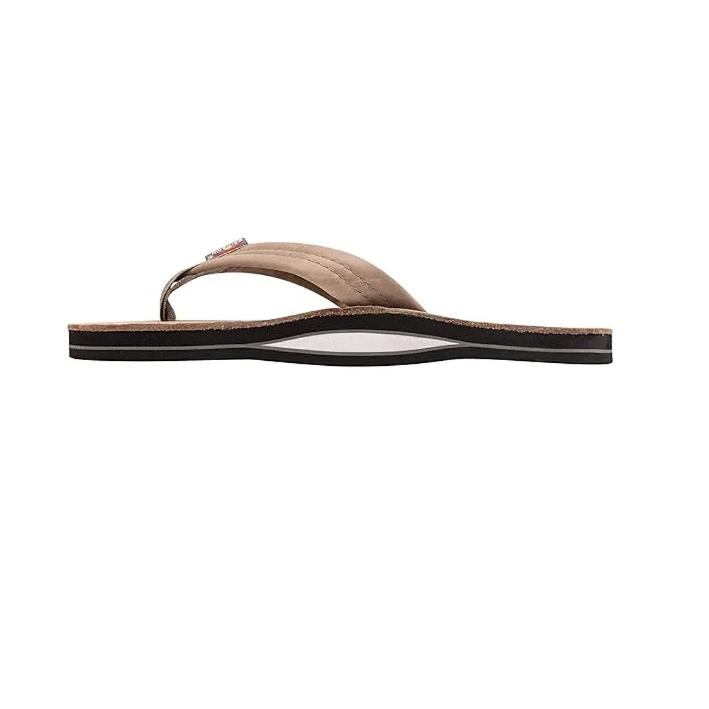 Rainbow Luxury Leather Single Layer Mens Sandal