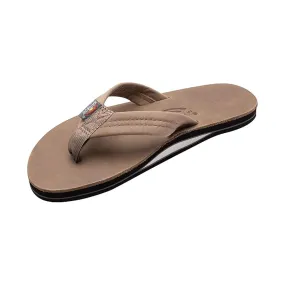 Rainbow Luxury Leather Single Layer Mens Sandal