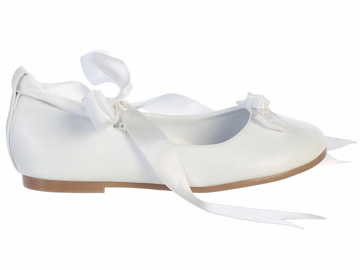 SALE ROSE White Ballerina Pumps (sizes 8,9,12 only)