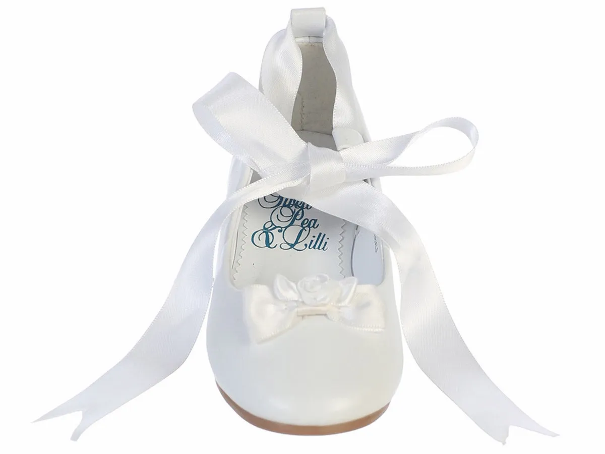 SALE ROSE White Ballerina Pumps (sizes 8,9,12 only)