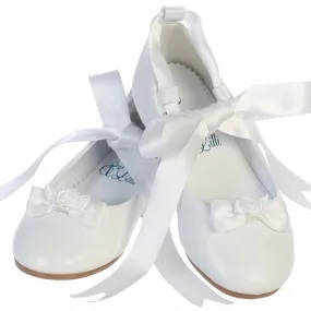 SALE ROSE White Ballerina Pumps (sizes 8,9,12 only)