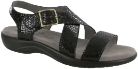 SAS Laguna Cross Strap Sandal - Weave Nero