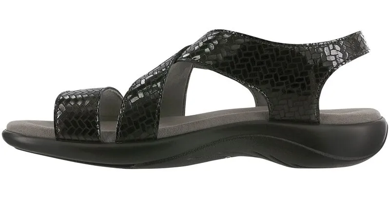 SAS Laguna Cross Strap Sandal - Weave Nero